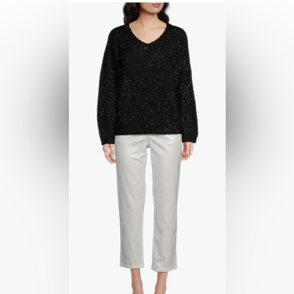 Gibson Latimer Black and Silver Crew Neck Sweater